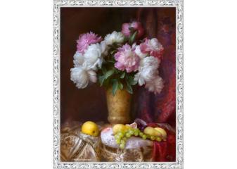 Репродукция "Пионы белые"