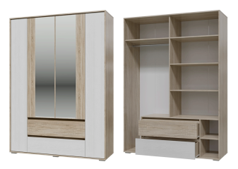 Шкаф 4-х створчатый с ящиками "Мальта"