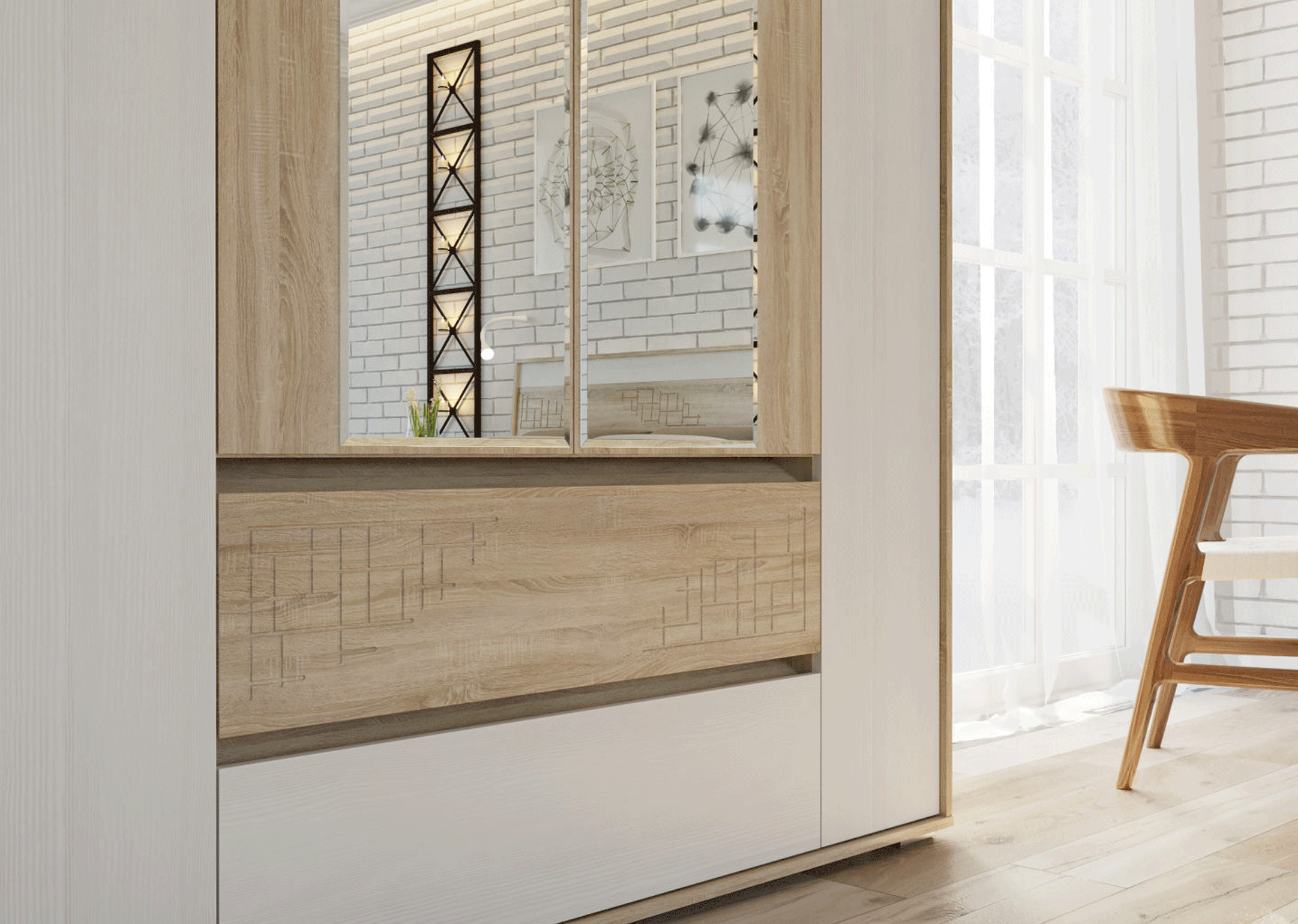 Шкаф 4-х створчатый с ящиками "Мальта" от магазина мебели МегаХод.РФ