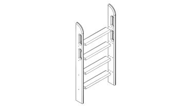 Прямая лестница для низкой кровати "Соня"