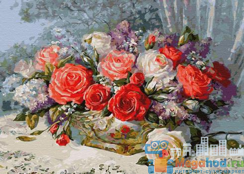 Репродукция "Букет ярких роз" от магазина мебели MegaHod.ru