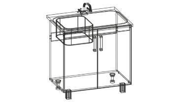 Кухонный стол мойка "Бомбей" 800