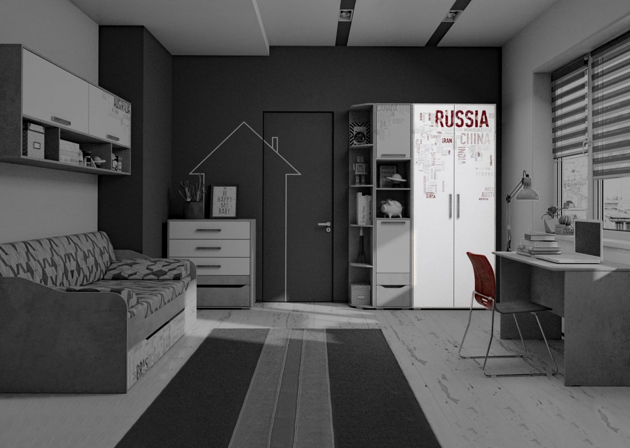 Шкаф 2-х ств. комбинированный "Грей" от магазина мебели МегаХод.РФ