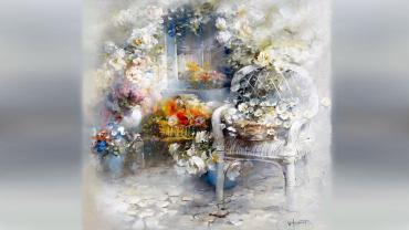 Репродукция "Итальянский дворик"