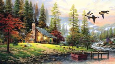 Репродукция "Охотничий домик"