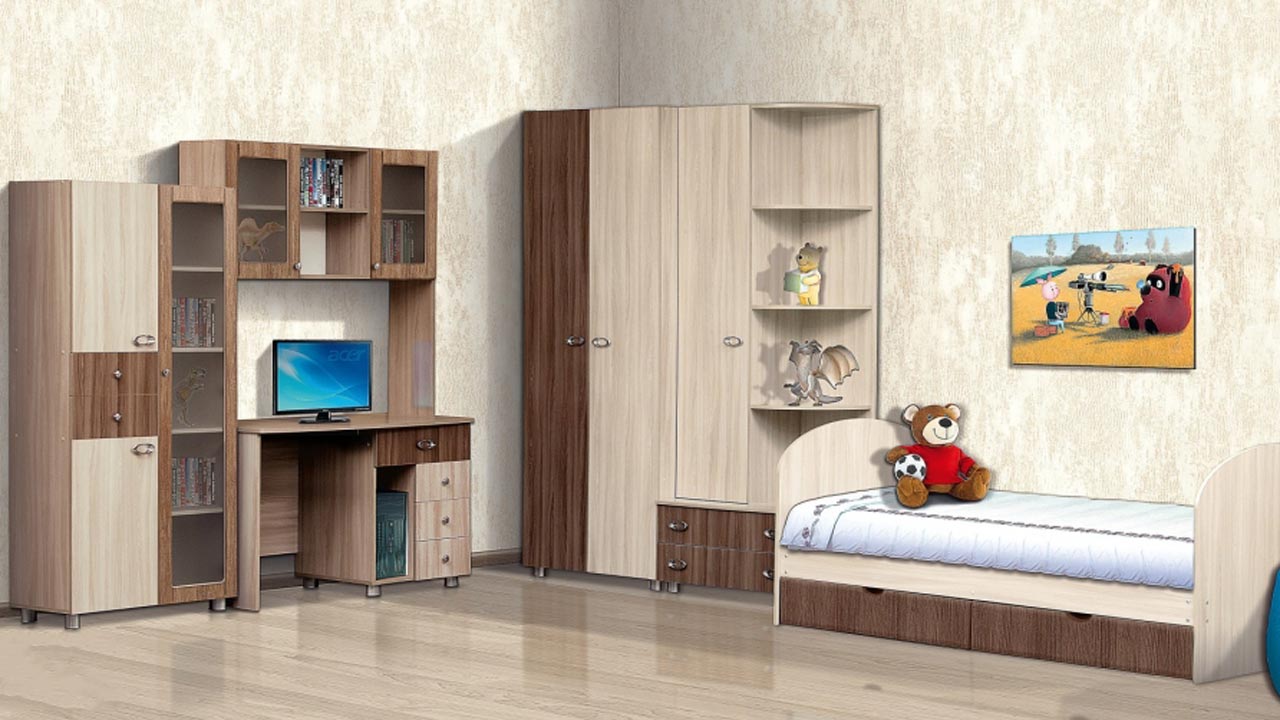 Шкаф комбинированный ПМ 4 "Юниор 6" от магазина мебели МегаХод.РФ